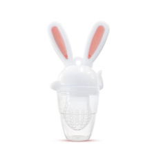 Jouet de dentition d&#39;oreille de lapin sucette mignonne mangeoire de fruits pour bébé en silicone